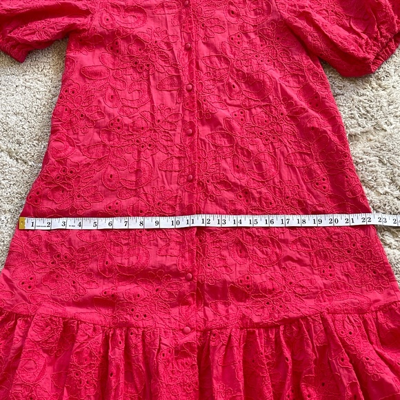 NEW Zara Pink Floral Midi Dress Size Small - Picture 12 of 13